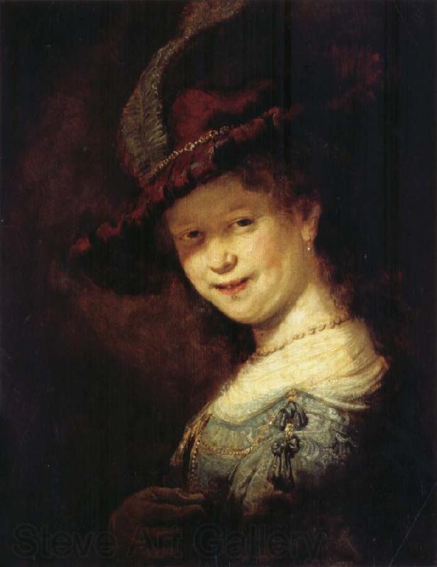 REMBRANDT Harmenszoon van Rijn Saskia Laughing France oil painting art